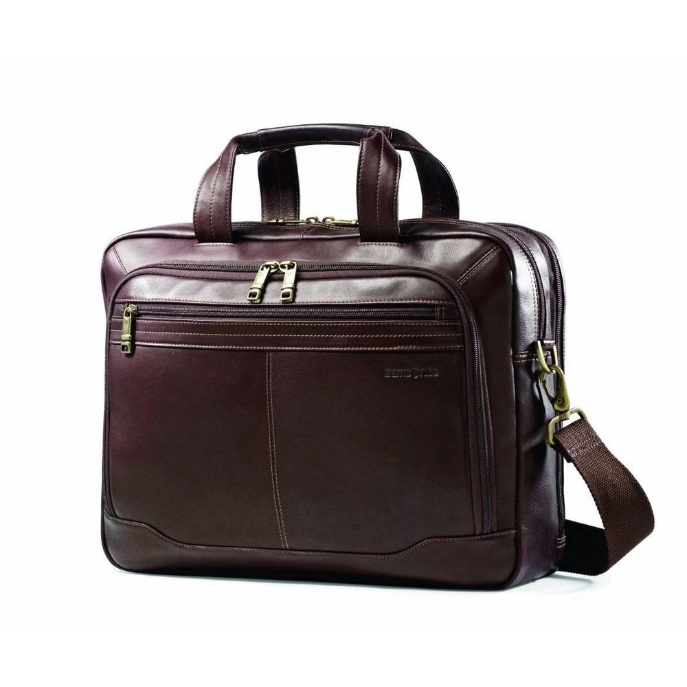 Samsonite Colombian Leather Toploader ( Brown , One Size ) Brown One Size U1